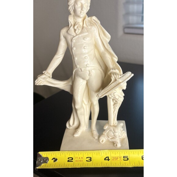 Vintage A. Santini Signed Wolfgang Amadeus MOZART 9" Tall White Resin Figurine - Picture 16 of 16